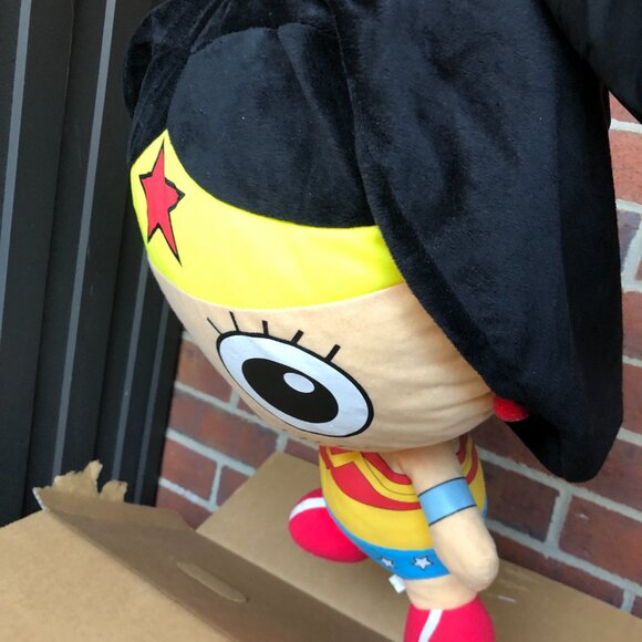 LARGE Toy Factory Chibi Wonder Woman 19-in Big Head Plush DC Comics Originals - Picture 4 of 5